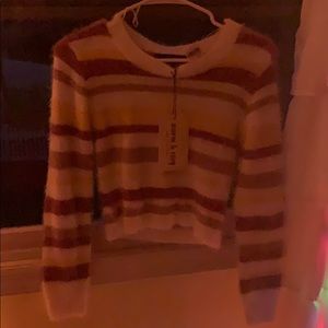 Never worn before fuzzy cropped sweater!